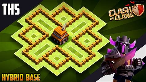 clash of clans town hall 5 base layout.